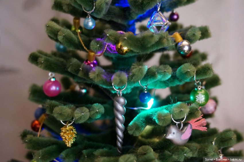 Новогодняя ёлочка из синельной проволоки (фото 5)