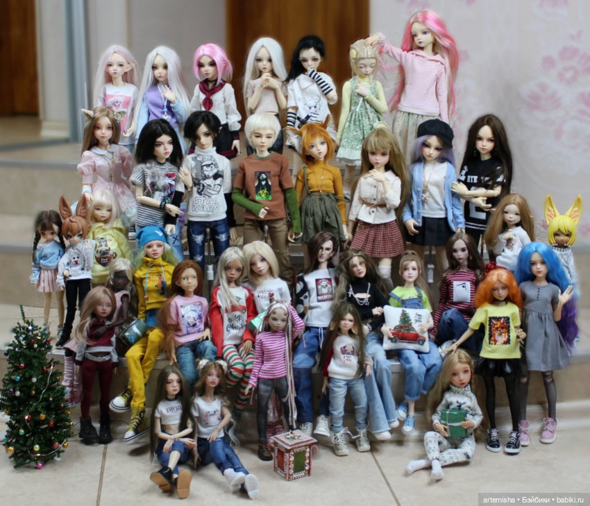 Всех с Новым 2025 годом — Коллекции кукол BJD (БЖД): фото витрин