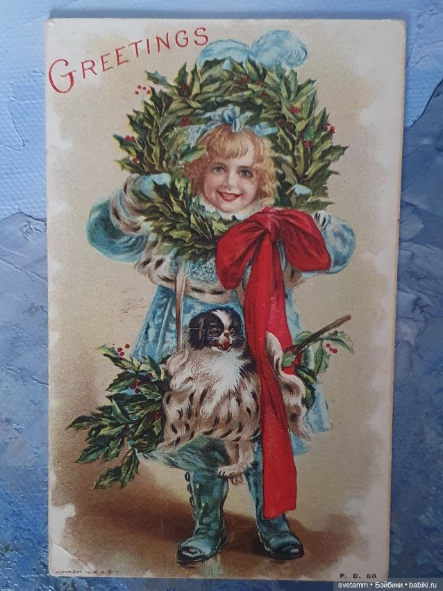 Магия старинных рождественских открыток , продолжение (фото 8)