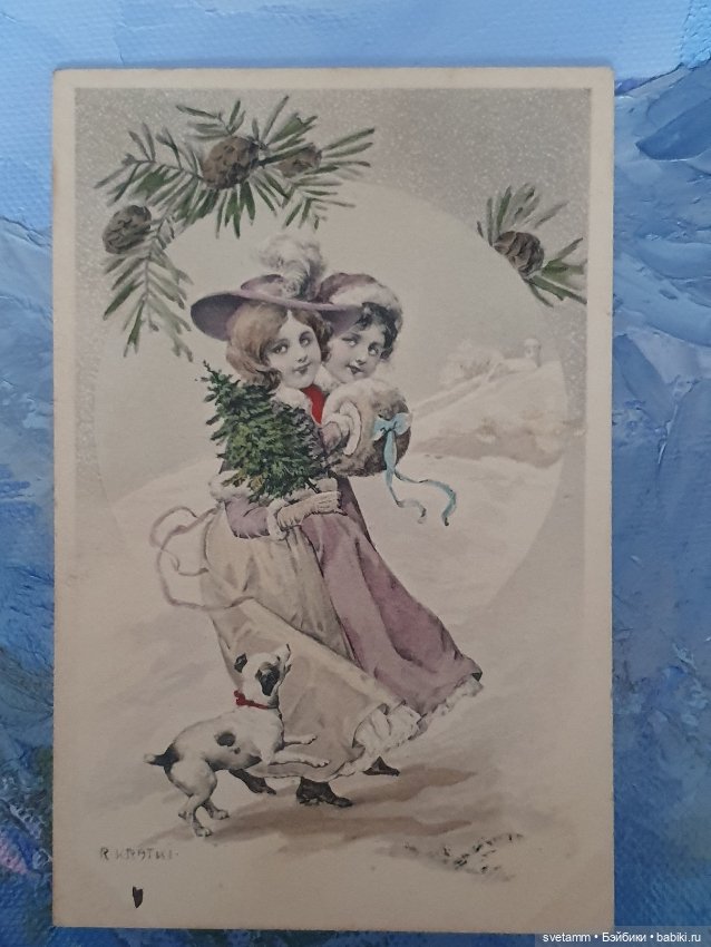 Магия старинных рождественских открыток , продолжение