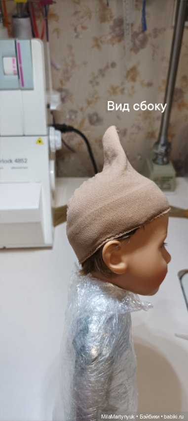 МК парика на короткие волосы на куклу Готц 36 см