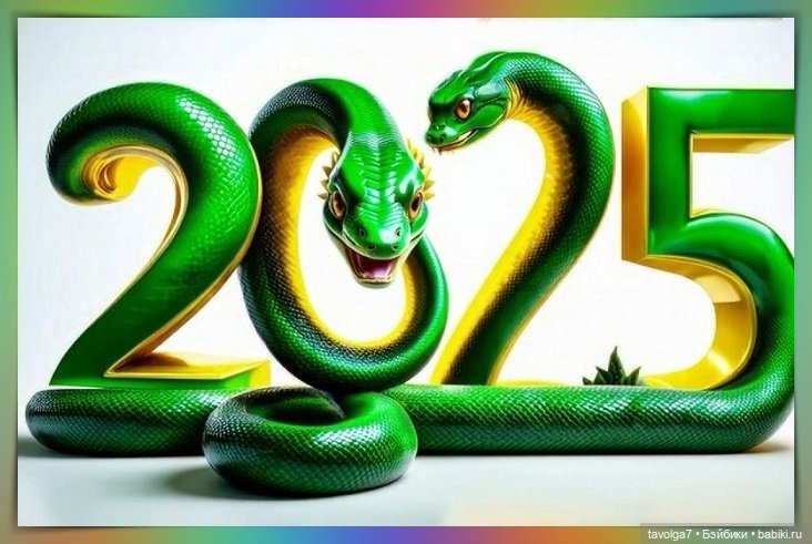 Новогодние открытки по годам Змеи