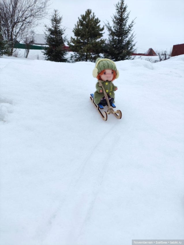 На саночках — Домашние фото авторских кукол: личные коллекции