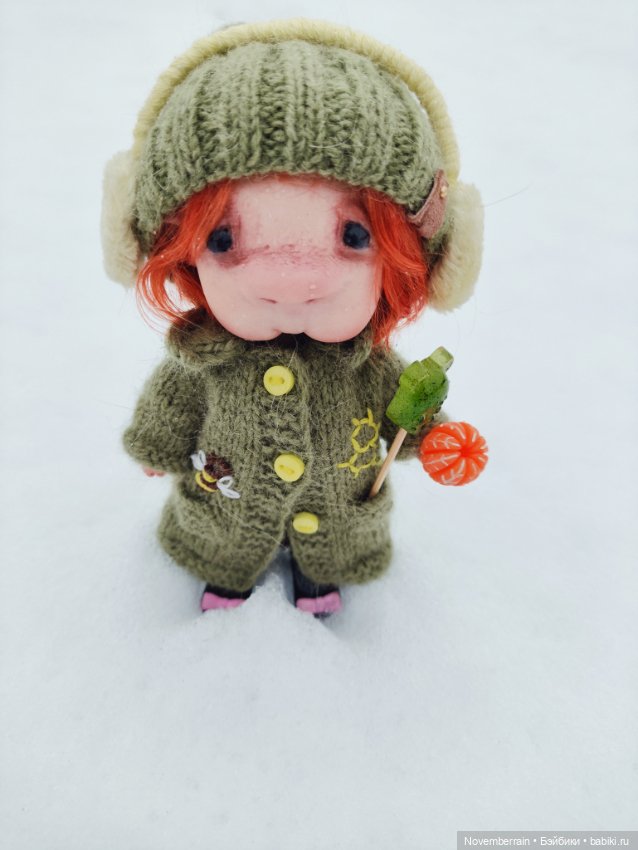 На саночках — Домашние фото авторских кукол: личные коллекции