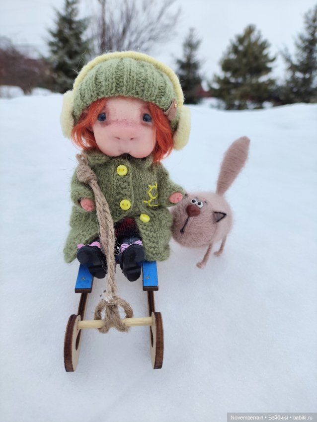 На саночках — Домашние фото авторских кукол: личные коллекции