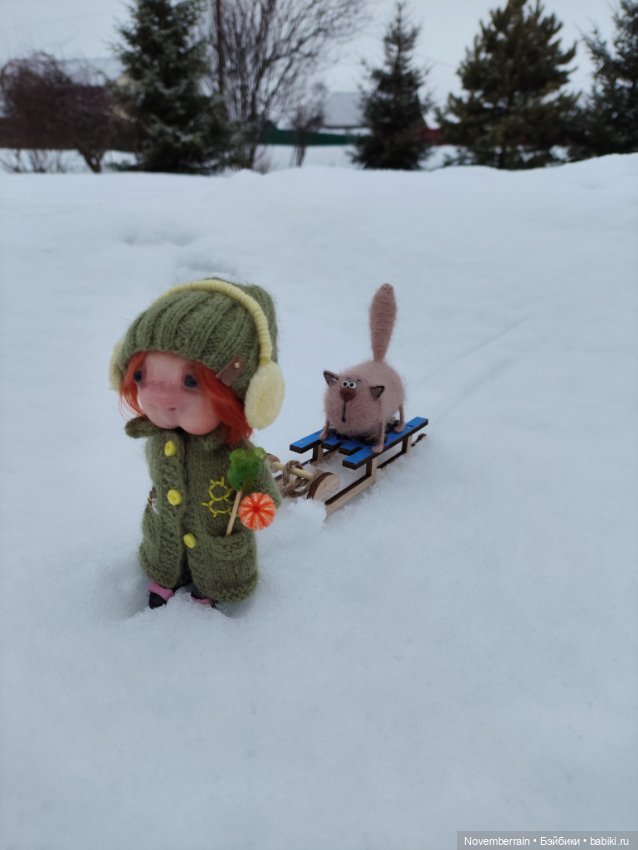 На саночках — Домашние фото авторских кукол: личные коллекции (фото 6)
