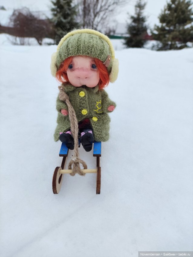 На саночках — Домашние фото авторских кукол: личные коллекции