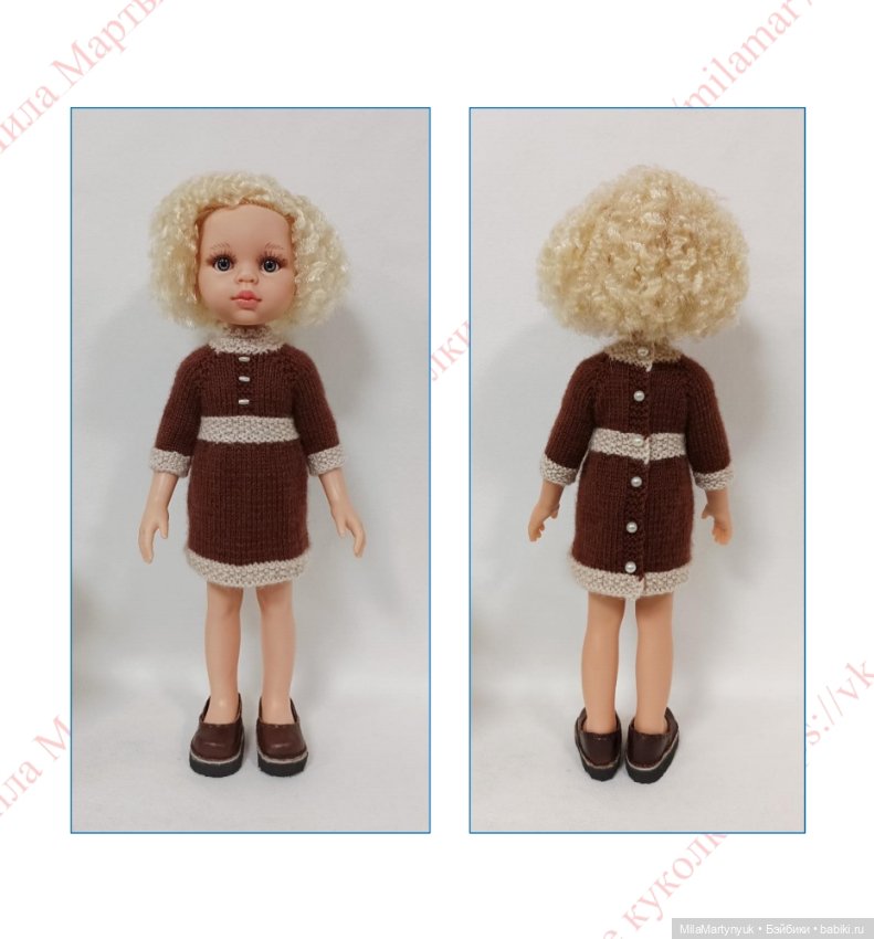 МК по вязанию платья на куклу Паола Рейна (фото 9)