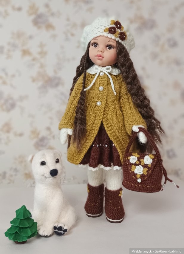 Одежда для куклы.Вязаная одежда для куклы Паола Рейна
