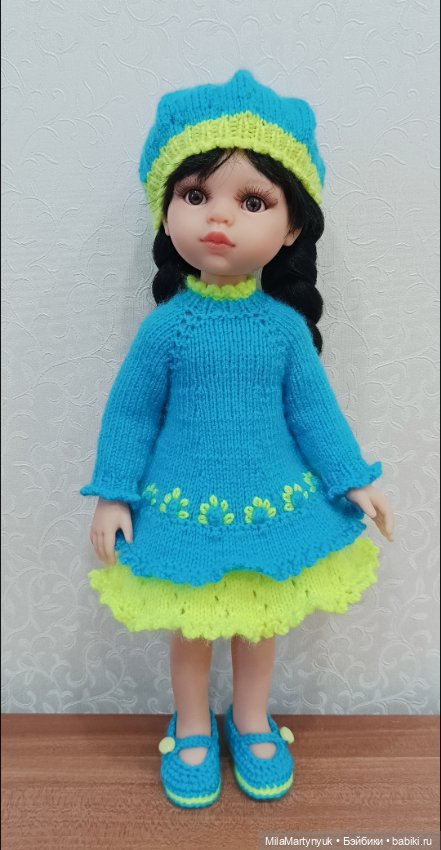 Одежда для куклы.Вязаная одежда для куклы Паола Рейна