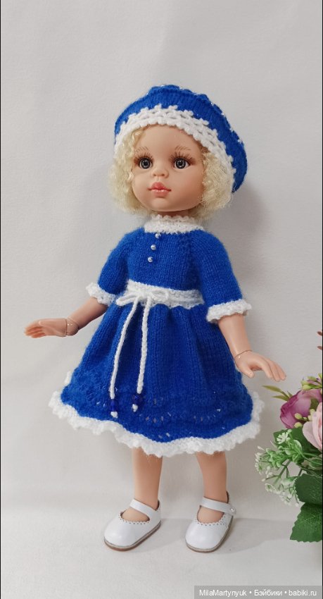 Одежда для куклы.Вязаная одежда для куклы Паола Рейна