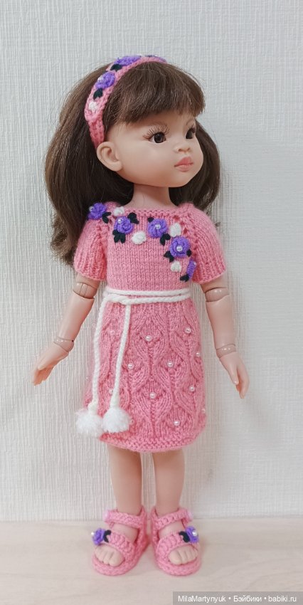 Одежда для куклы.Вязаная одежда для куклы Паола Рейна