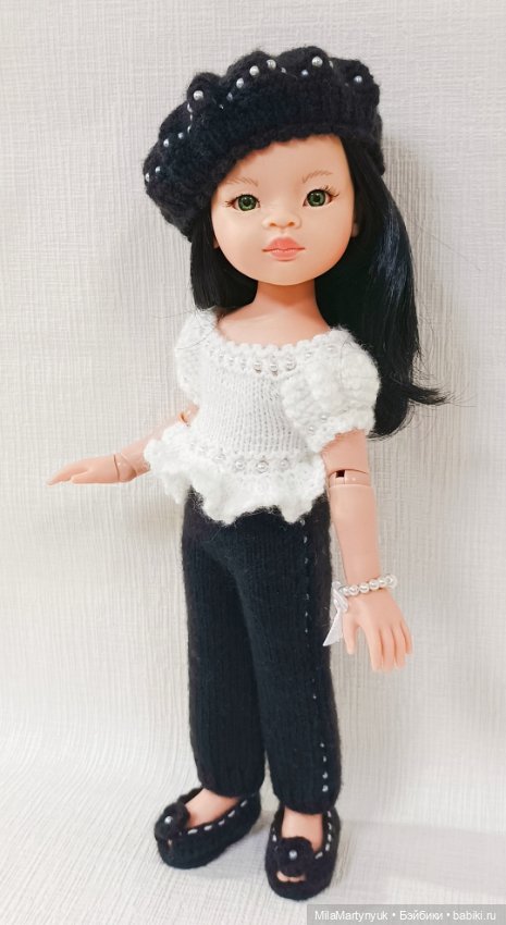 Одежда для куклы.Вязаная одежда для куклы Паола Рейна