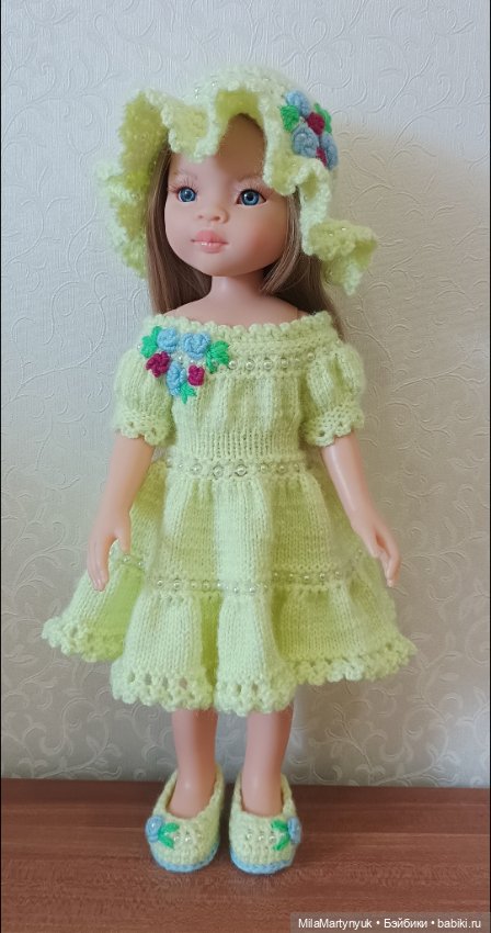 Одежда для куклы.Вязаная одежда для куклы Паола Рейна