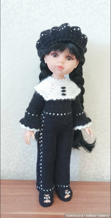 Одежда для куклы.Вязаная одежда для куклы Паола Рейна