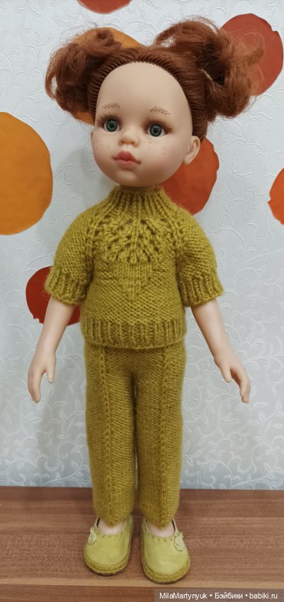 Одежда для куклы.Вязаная одежда для куклы Паола Рейна