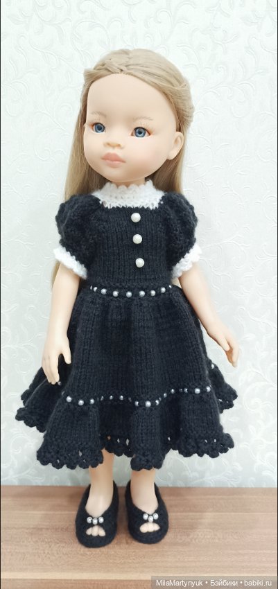 Одежда для куклы.Вязаная одежда для куклы Паола Рейна