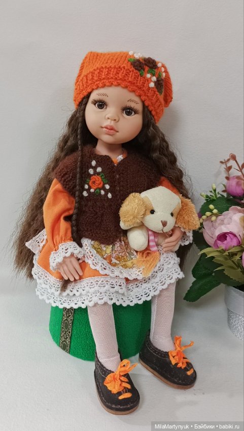Одежда для куклы.Вязаная одежда для куклы Паола Рейна