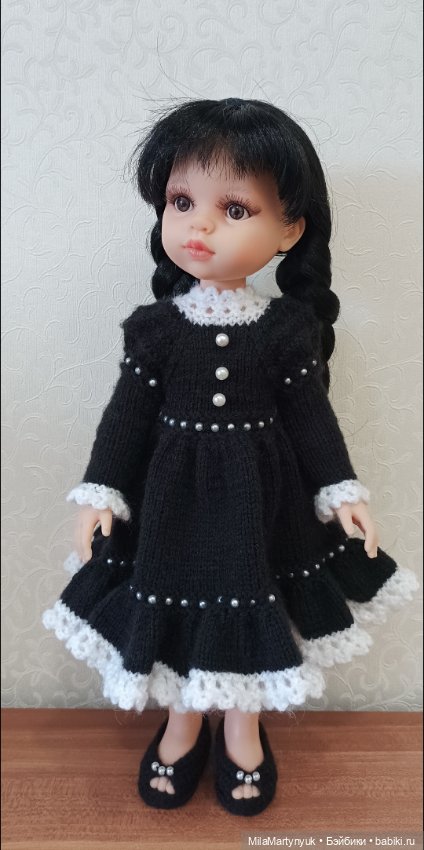 Одежда для куклы.Вязаная одежда для куклы Паола Рейна