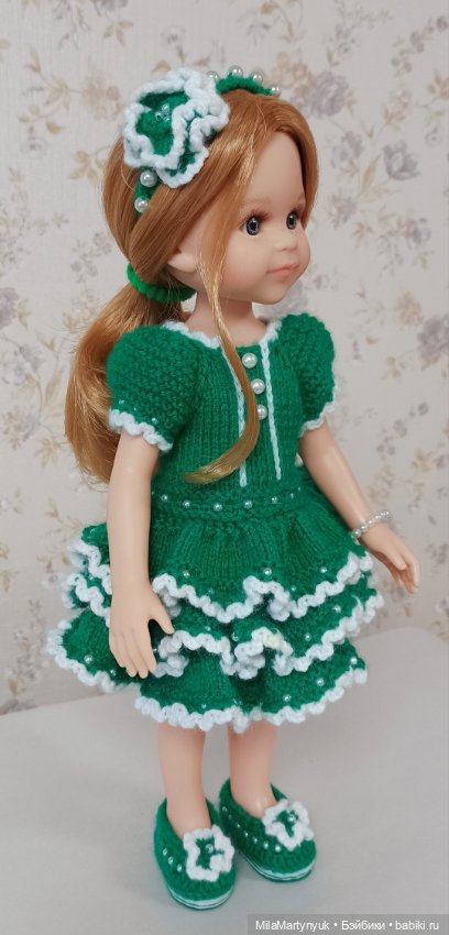 Одежда для куклы.Вязаная одежда для куклы Паола Рейна