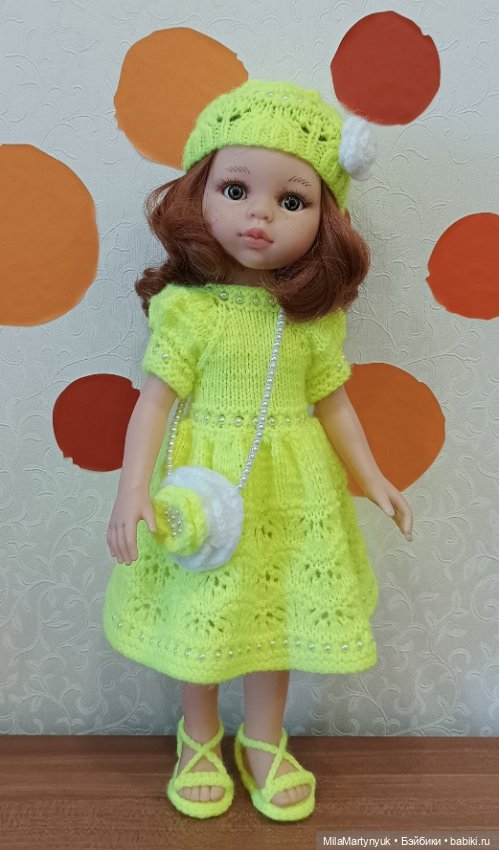 Одежда для куклы.Вязаная одежда для куклы Паола Рейна
