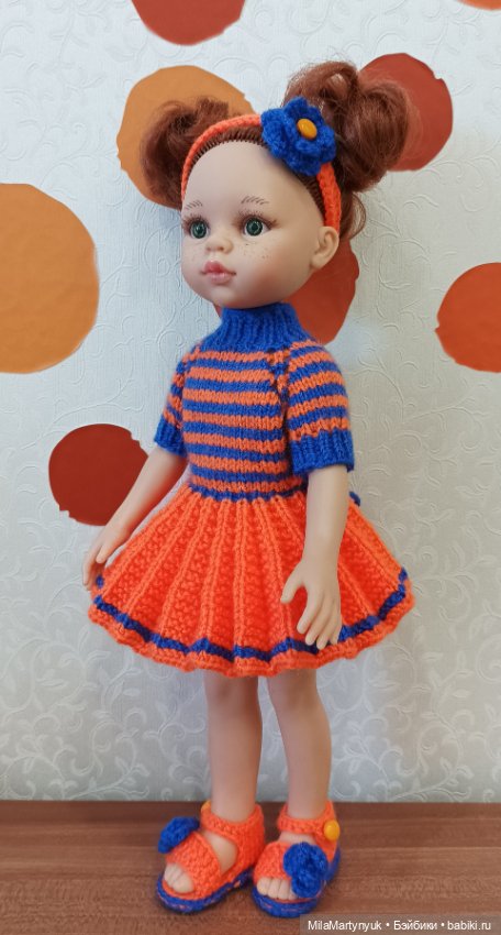 Одежда для куклы.Вязаная одежда для куклы Паола Рейна (фото 5)
