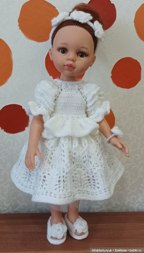 Одежда для куклы.Вязаная одежда для куклы Паола Рейна