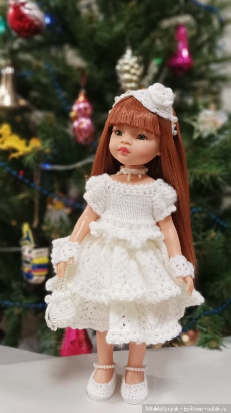 Одежда для куклы.Вязаная одежда для куклы Паола Рейна