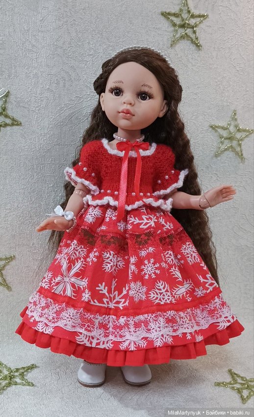 Одежда для куклы.Вязаная одежда для куклы Паола Рейна