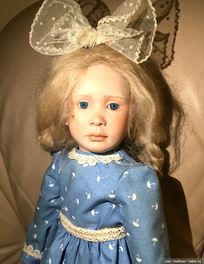 Ina фарфоровая девочка-одуванчик от Ruth Treffeisen 1989