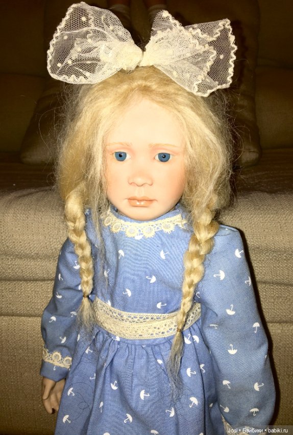 Ina фарфоровая девочка-одуванчик от Ruth Treffeisen 1989 (фото 6)
