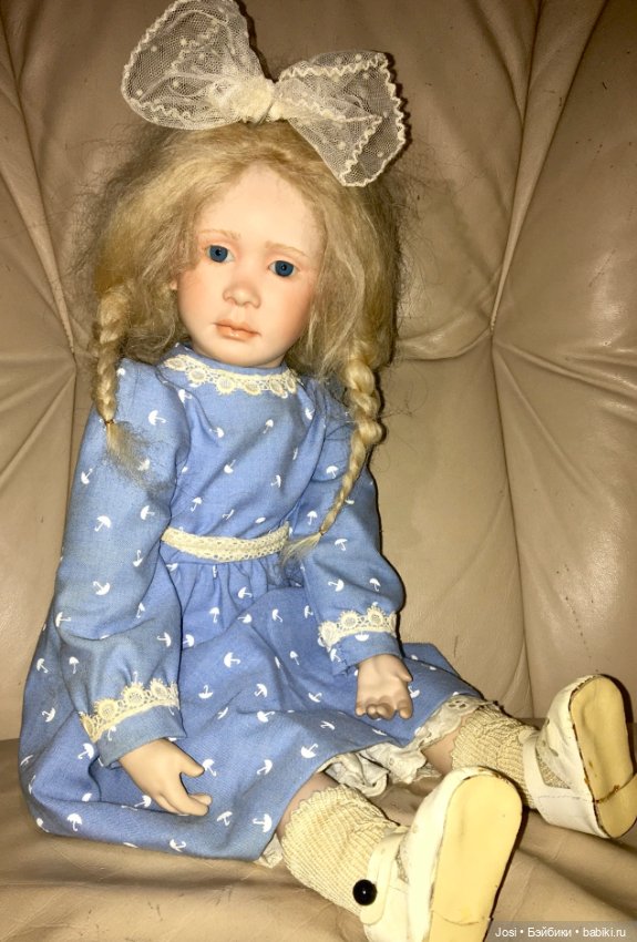 Ina фарфоровая девочка-одуванчик от Ruth Treffeisen 1989 (фото 5)