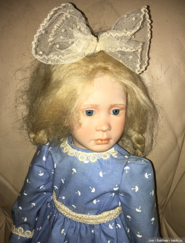 Ina фарфоровая девочка-одуванчик от Ruth Treffeisen 1989 (фото 4)