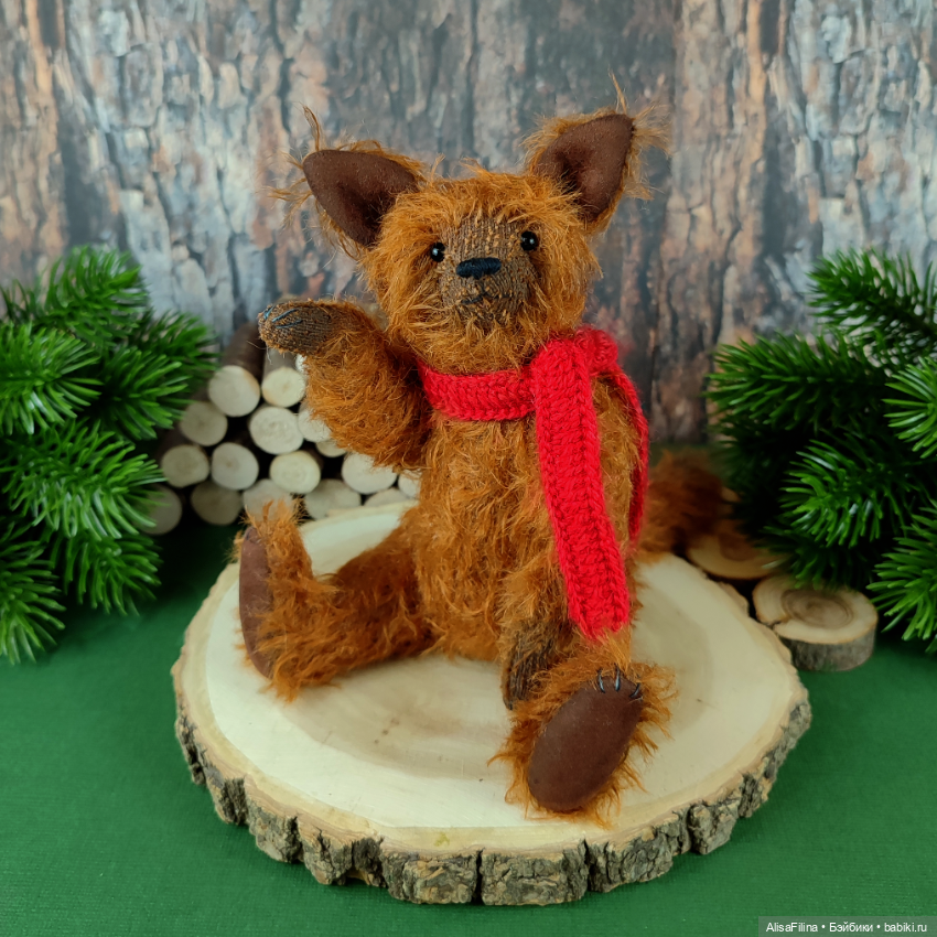 Рыжий Волк Тедди Руфус — Авторские мишки Тедди и друзья: фото