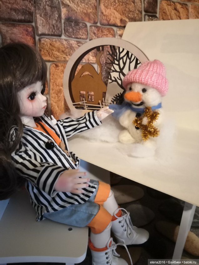 Снеговичок — Аксессуары для кукол своими руками: идеи (фото 3)