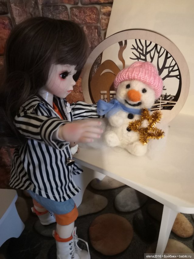Снеговичок — Аксессуары для кукол своими руками: идеи (фото 7)