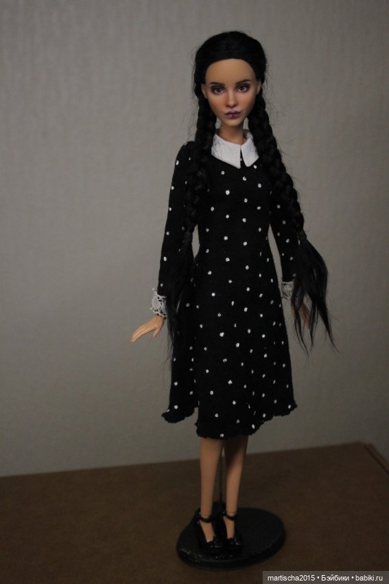 И снова Уэнсдей :) — ООАК и кастом Барби (Barbie): репейнт (фото 5)