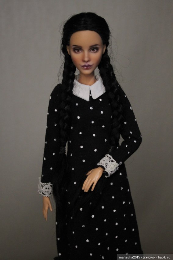 И снова Уэнсдей :) — ООАК и кастом Барби (Barbie): репейнт (фото 3)