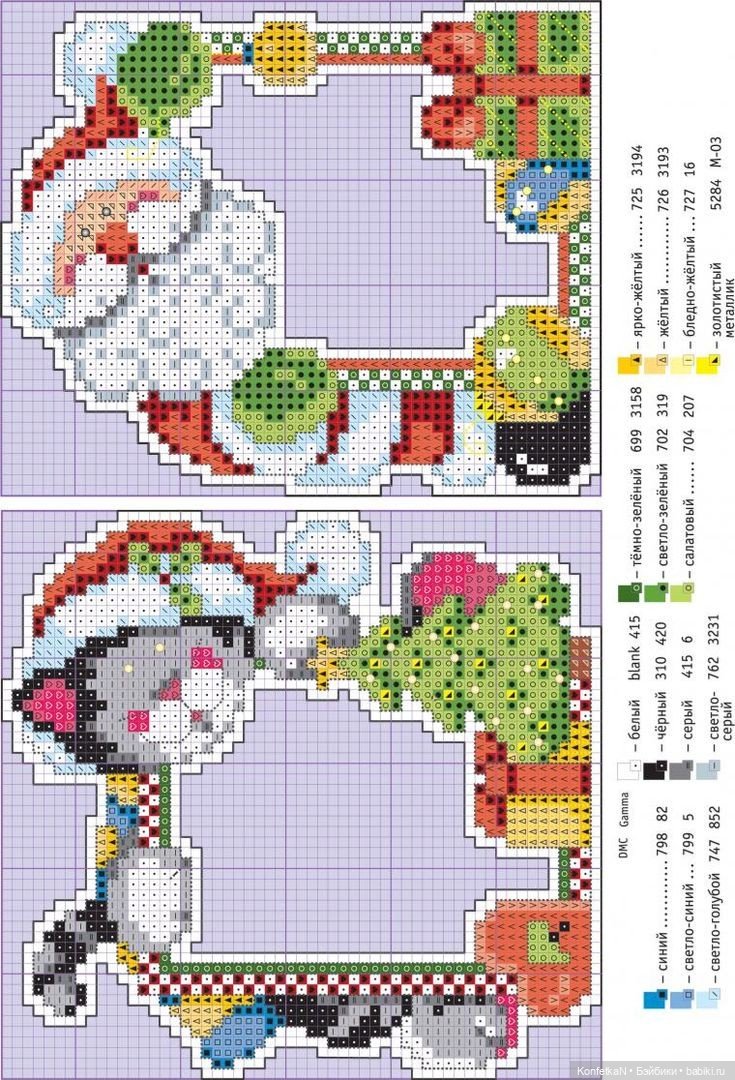 Схемы для вышивки: новогодняя подборка миниатюр и идей