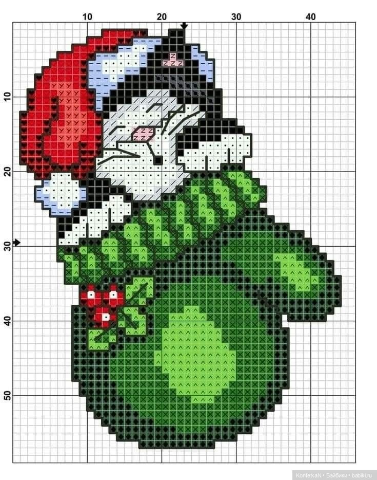 Схемы для вышивки: новогодняя подборка миниатюр и идей