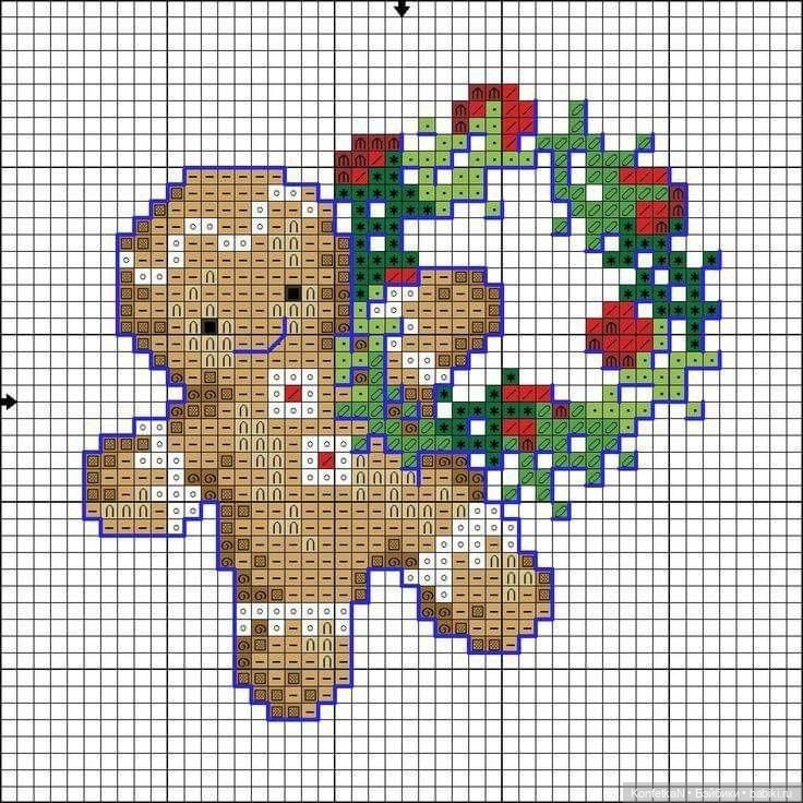 Схемы для вышивки: новогодняя подборка миниатюр и идей