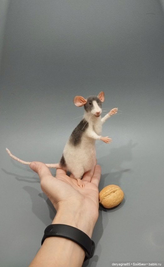 Крыс Роджер — Валяные игрушки из шерсти: сухое валяние (фото 6)