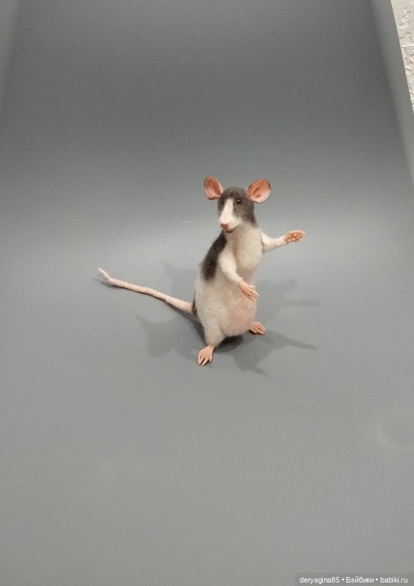 Крыс Роджер — Валяные игрушки из шерсти: сухое валяние