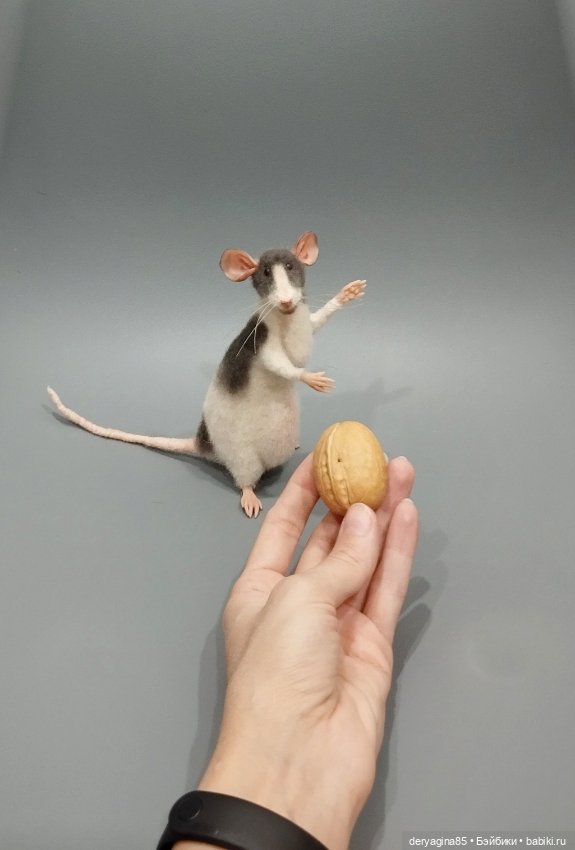 Крыс Роджер — Валяные игрушки из шерсти: сухое валяние (фото 5)