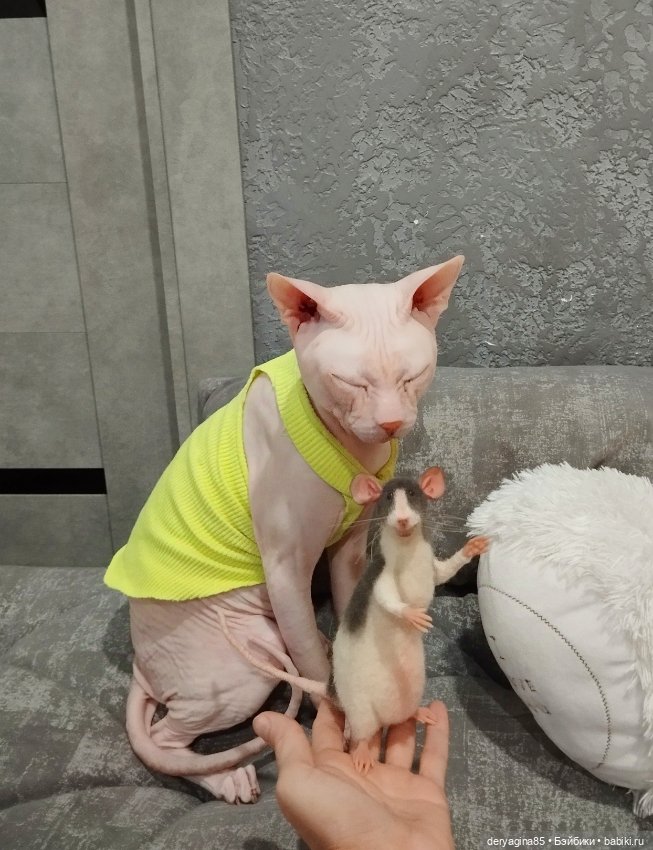 Крыс Роджер — Валяные игрушки из шерсти: сухое валяние