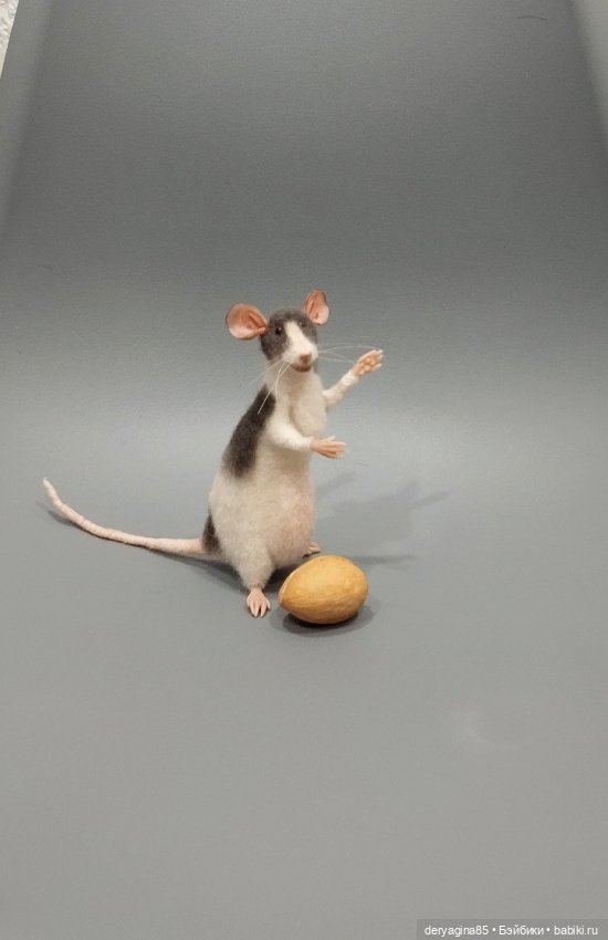 Крыс Роджер — Валяные игрушки из шерсти: сухое валяние (фото 4)