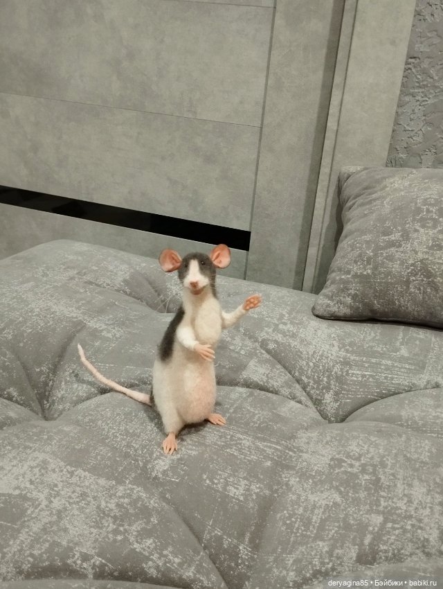 Крыс Роджер — Валяные игрушки из шерсти: сухое валяние