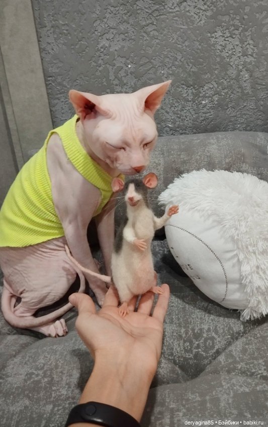 Крыс Роджер — Валяные игрушки из шерсти: сухое валяние