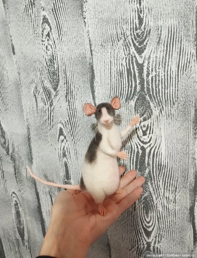 Крыс Роджер — Валяные игрушки из шерсти: сухое валяние (фото 8)