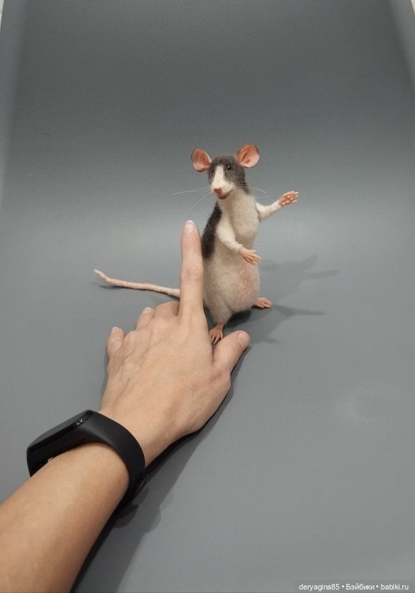 Крыс Роджер — Валяные игрушки из шерсти: сухое валяние (фото 2)